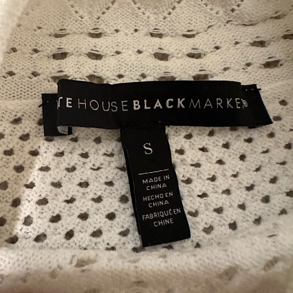 White House Black Market white Pointelle Pullover Size Small - Picture 11 of 13